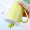 Tapa Creativa de Silicona para Taza de Cactus Redonda Dibujos Animados Taza de Té Antipolvo a Prueba de Fugas Multifuncional Tapa Sellada para Taza