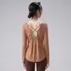 Top de yoga fino y de espalda abierta para mujer, corte holgado, transpirable y que absorbe el sudor, adecuado para el uso diario, correr y entrenamiento de yoga.