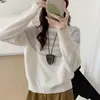 Suéter Feminino Jacquard Fair Isle Retrô Gola Redonda Outono Inverno 2026 Novo Top de Tricô Macio Pegajoso Solto