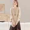 Suéter de Punto con Rayas Verticales Mangas Murciélago Cuello Redondo para Mujer Otoño Invierno Estilo Coreano Holgado Adelgazante Versátil Casual Caída Capa Base