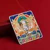 Pintura Thangka Pintada a Mano con Adornos Dorados de las Vidas Pasadas y Presentes de Zaki Lam, Presentando los Ocho Zorros Guardianes, Diseñada Específicamente para Núcleos de Pintura Thangka Pintados a Mano