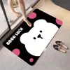 Alfombrilla de Diatomeas de Secado Rápido y Fácil Cuidado Estilo Dibujos Animados, Alfombrilla Antideslizante de Caucho Natural para Baño y Cocina