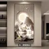 Arte de Pared Moderno de Lujo Ligero para Sala de Estar y Pasillo con un Toque de Alta Gama, Pintura para Puerta de Entrada con Motivo de Montaña para una Sensación de Estabilidad, Pintura Decorativa para Vestíbulo