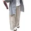 7503 Pantalones de Maternidad con Apertura Lateral y Cordón 2026 Nuevos Pantalones de Pierna Ancha con Cordón Pantalones Largos Sueltos Pantalones Casuales Gruesos de Otoño