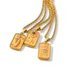 Collar Colgante Estrella de Ocho Puntas con Relieve Tridimensional de Cartas de Tarot Incrustado de Diamantes Collar del Dios Sol Flor Acero Inoxidable Joyería