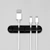 Organizador de Cables de Escritorio de Silicona para Cables de Carga de 3 Puertos, 5 Puertos, 7 Puertos, Soporte para Cables de Datos, Organizador de Cables de Escritorio