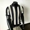Camisa Polo com Zíper Meio e Gola Manga Curta Masculina Tricô Retro Vazado Marca Tendência de Alto Padrão Camisa Polo