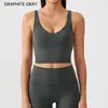 Roupa íntima esportiva com costas em U Feminina Alta Sustentação Fitness Corrida À Prova de Choque Sutiã de Yoga Almofada Fixa no Peito Regata AG001
