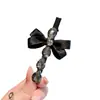 Exquisita Horquilla de Lazo de Zirconia para Mujer, Pinza para el Cabello de Alta Gama y Elegante, Pinza Lateral Pequeña, Pinza para Flequillo, Accesorio para el Cabello, Pasador
