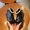 Botas altas de cuero forradas de felpa para niñas, nuevo estilo otoño/invierno, botas de algodón retro y sencillas para bebés niñas