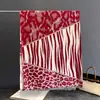 Lenço Estilo Boho Vintage Color Block Padrão de Coração Comércio Exterior, Aquecedor de Pescoço Quente Outono e Inverno para Mulheres, Xale Externo Multifuncional