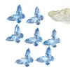 Mariposa de vidrio tallado 20x30 mm al por mayor con agujero vertical, alas tridimensionales, materiales para DIY de pulseras y collares hechos a mano
