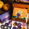Pegatinas de Dibujos Animados de Halloween para Comercio Exterior, Pegatinas Decorativas para Fiesta de Vacaciones, Papel Etiqueta para Regalo de Dulces de Halloween