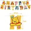 30 Peças Decoração de Festa de Aniversário Tema Ursinho Pooh Bandeira do Pooh Bolo Cartão Balão Decoração de Festa