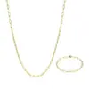 Collar de Clip de Papel Simple Transfronterizo Europeo y Americano de Acero Inoxidable Dorado Plateado Oro Rosa Artículo de Joyería Pulsera de Clip de Papel