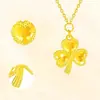 Colar Trevo de Escama de Dragão Novo Estilo Feminino Pingente de Trevo Corrente de Clavícula Fashion Elegante Presente de Aniversário para Namorada