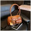 Nueva Bolsa Almohada Boston, Bolso de Hombro Novedoso Vintage Otoñal Melard para Mujer, Bolso de Hombro para Mujer Estilo Bowling