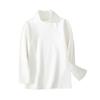 Roupas infantis outono e inverno meninos e meninas infantis tops forrado de lã quente aquecimento meia gola alta camisa de assentamento T-shirt respirável engrossado