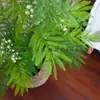 Árvore artificial estilo chinês árvore mimosa com frutas samambaias árvore vento silencioso árvore falsa tela restaurante árvore de exibição decorações