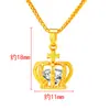 Colgante de Corona de Moda de Imitación de Oro de 18K para Mujer Combinación Perfecta Regalo de San Valentín Cumpleaños Joyería de Oro de Arena de Vietnam