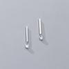 Pendientes Aerchi de Plata S925 para Mujer Estilo Coreano Modernos y Dulces Elegantes de un Solo Diamante Pendientes de una Palabra Joyería para Orejas de Mujer G5483