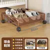 Sapateira sob a cama do dormitório, sapateira para armazenamento sob a cama do dormitório de estudante universitário, simples, economizadora de espaço, armário de sapatos em camadas multiuso