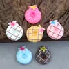 DIY Resina Fosca Abacaxi Donut Cola Creme Capa de Celular Acessórios Caixa de Armazenamento Copo de Enxaguante Bucal Adesivos Atacado