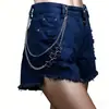 Corrente de Cintura com Franja e Pingente de Estrela de Cinco Pontas Hip-Hop Punk Europeu e Americano Moda de Rua Corrente de Metal Corrente Personalizada para Calças