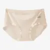 Ropa interior antibacterial para mujer de seda de morera grado 10A, cintura media, transpirable, ropa interior Lenzing Modal ultra fina clase A de 60 hilos