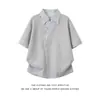 Camiseta falsa de duas peças com gola polo de meia manga para homens, estilo high street americano, novo design 2026, top exclusivo