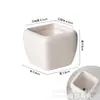 Macetas de Cerámica, Bonsái de Porcelana Blanca, Sencillo y Creativo, Plantas Artificiales Suculentas, Mini Adornos Decorativos, Macetas de Cerámica Transfronterizas