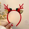 Tocado navideño horquilla de alce de bosque lindo para niños diadema joyería pequeño clip accesorios para el cabello