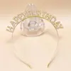 Diadema de aleación de cumpleaños Feliz Cumpleaños Diadema Estilo Cumpleaños Feliz Cumpleaños