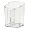 Caja de Almacenamiento Simple para Bolígrafos de Maquillaje D2052 Escritorio Acrílico Transparente Marrón Contenedor de Almacenamiento para Lápiz de Cejas Pincel de Maquillaje Lápiz Labial