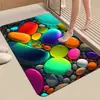 Tapete de banheiro com padrão de pedras 3D, absorvente e de secagem rápida, antiderrapante, para uso doméstico, tapete de terra de diatomáceas, disponível para dropshipping