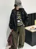 Chaqueta de Cuero Sintético Retro Estilo Motero con Capucha Versátil para Niñas Otoño 2026 Chaqueta con Cremallera Abrigo Chaqueta de Moda Genial