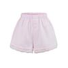 Ropa exterior de encaje dulce y femenina, shorts casuales de cintura alta, verano 2025, nuevos pantalones de pijama para casa a rayas de encaje