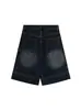 Shorts de Mezclilla Desgastados Estilo Retro Americano Nanxia Nuevo Estilo Verano para Hombre, Pantalones Rectos Holgados de Cinco Puntos, Pantalones Versátiles de Moda