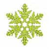 Decoraciones Navideñas 10cm Copos de Nieve, Copos de Nieve con Polvo de Plástico, Colgantes de Copo de Nieve Huecos para Decoración de Árbol de Navidad