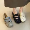 Zapatos Mary Jane de lunares estilo coreano con puntera partida falsa que aumentan la altura 2026 nueva colección de otoño versátiles juveniles bailarinas