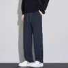 Calça de Moletom Masculina com Padrão de Céu Estrelado Cruzado 2026 Inverno Calça Reta Solta Tendência Malha Perna Larga Casual Masculina