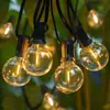 Luces Navideñas Decorativas LED Impermeables para Exteriores, Luces Navideñas Solares para Jardín con Bombillas G40 para Ambiente de Patio
