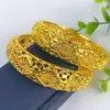 Pulsera de Aleación Chapada en Oro de Venta Caliente Novia de Dubái India Lujo Ligero para Mujer Boda Oro Arena Pulsera Joyería Al por Mayor
