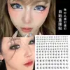 Patch para Olhos Azul Brilhante com Strass Decoração Facial Suporte para Show Maquiagem Maquiagem para Olhos Decoração Styling para Festival de Música