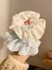 Estilo Azul Crema Puntos de Polka Botón de Estrella Lazo Anillo para el Pelo de Colon Estilo de Color Sólido Estilo Universitario Marubeni Accesorios para la Cabeza Femeninos