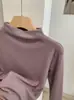 KEKEZOON Camiseta básica de manga larga con cuello medio para mujer, Estilo coreano Otoño/Invierno, Top camiseta versátil casual básico 8799