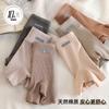 Pantalones de Seguridad para Mujer, Anti-Exposición 10A Antibacterianos Algodón Puro en la Entrepierna Cintura Media Delgados Sin Enrollarse Calzoncillos tipo Boxer, Ropa Interior de Algodón Puro para Mujer