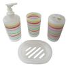 Juego de baño caliente de 4 piezas de lunares morados juego de baño de 4 piezas europeo y americano lavado de 4 piezas para baño lavado de 4 piezas de plástico
