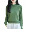 Nova coleção outono e inverno: colorido em blocos, estilo duas peças, suéter de tricô com gola redonda para mulheres, corte solto, efeito emagrecedor, versátil, camada base de algodão puro