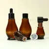Frasco de Óleo Essencial Marrom Tipo Cabaça Única 20ml 30ml Frasco Spray 100ml Frasco conta-gotas 10ml Frasco Dispensador de Vidro 50ml